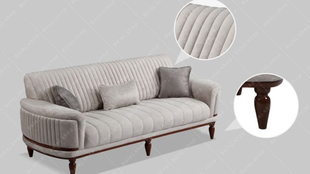 مبل راحتی چستر 7 نفره طوسی دلوین